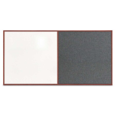 United Visual Products Enclosed Corkboard, 3 Door, 96"x48", 4" Fra UV3413-BLACK-PEARL